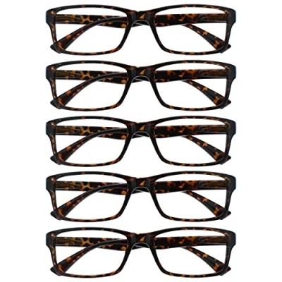 Imagen de UV Reader La Compañía Gafas De Lectura Marrón Carey Valor Pack 5 Hombres Mujeres Estilo Diseñador Lectores RRRRR92 2 +3,50