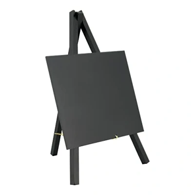 Imagen de Securit® Atril de pizarra mesa (madera con acabado lacado, 24 x 15 cm), color negro