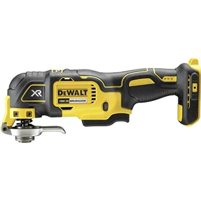 Imagen de DEWALT DCS355NT XJ Herramienta Oscilante XR 18V, Motor sin escobillas (Brushless), Oscilaciones 20000 o.p.m, Luz LED, Incluye 29 Piezas para Corte y Lijado, Cargador/Batería