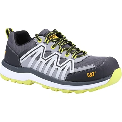 Imagen de Caterpillar Zapatillas Deportivas de Seguridad Cuero Charge con Cordones para Adultos Unisex (42 EU) (Amarillo Lima, Negro, Blanco)