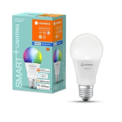 Imagen de LEDVANCE Bombilla Smart RGB, especial para Alexa, forma de pera mate base E27, ZERO TOUCH SETUP fácil configuración con un solo clic, colores RGBW + color luz cambiable
