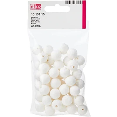 Imagen de efco Bolas de algodón, 15 mm, 45 Piezas