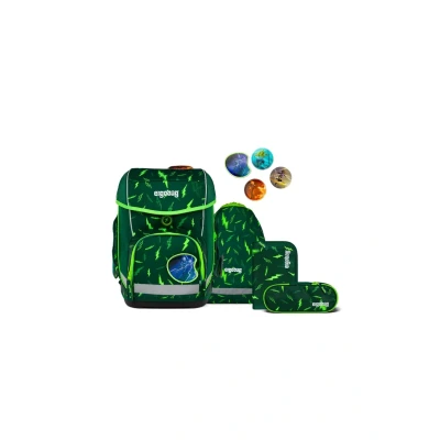 Imagen de ergobag Cubo Set Mochila Escolar ergonómica clásica, de 5 Piezas para Primer Curso Primaria Beartastic Verde