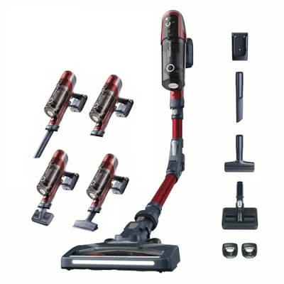 Imagen de Rowenta XPert 6.60 Flex RH6471 Aspiradora escoba sin cable, con 3 funciones en 1, autonomía de 45 minutos, batería litio, tubo flexible, fácil acceso diferentes superficies, Color Negro/Rojo