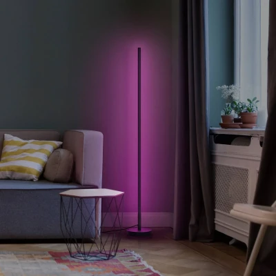 Imagen de LEDVANCE SMART+ WIFI LED Stehleuchte, rund, schwarz, 14W, 1170lm, Weiß &amp; Farblicht regulierbar, dimmbar, DIY Musikrhythmusfunktion, lange Lebensdauer, einfache Montage, App steuerbar, 2700 6500K