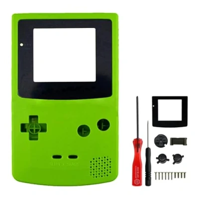 Imagen de OSTENT Reemplazo de cubierta carcasa completa compatible para consola Color Nintendo GBC Gameboy verde