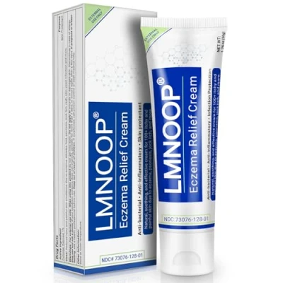 Imagen de Crema para eccema LMNOOP, ungüento de tratamiento fuerza máxima sarpullido, psoriasis, dermatitis, urticaria, tinea pedis, infección fúngica, antipicazón, alivio piel sensible e irritada