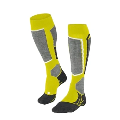 Imagen de FALKE Sk2 Intermediate W Kh Lana Hilo Funcional Calida Gruesa 1 Par, Calcetines de esquí para Mujer, Amarillo (Limelight 1086), 35 36
