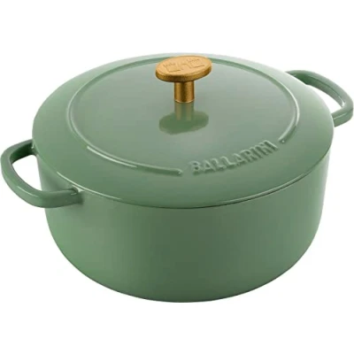 Imagen de BALLARINI Bellamonte Cacerola para asar, horno holandés, hierro fundido esmaltado, redonda, 20 cm, 2,5 L, color verde