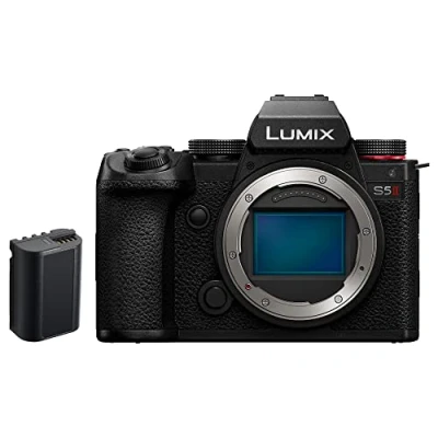 Imagen de Panasonic LUMIX DC S5 II, Cámara Sin Lente De Marco Completo, Espejo,4K 60P y 6k 30P Grabación, Pantalla Movible, Wi Fi, Phase Hybrid AF 779 Puntos, IS Activo, Batería Repuesto, Negro