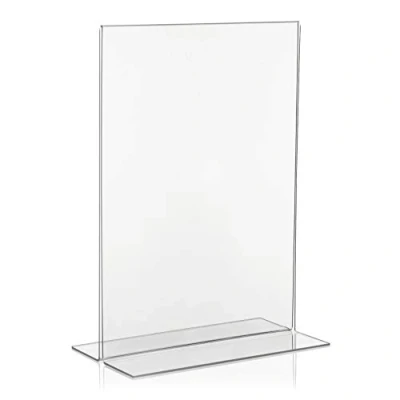 Imagen de VITAdisplays® Soporte de la exhibición publicidad T/soporte tabla/soporte acrílico en formato del estruendo A4 transparente