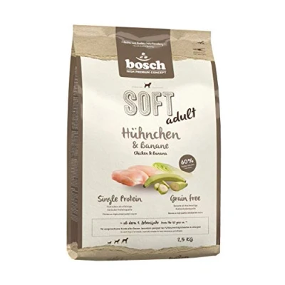 Imagen de bosch HPC SOFT Pollo y Plátano Alimento semi húmedo para perros adultos de todas las razas Sin cereales 1 x 2,5 kg