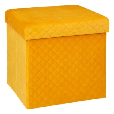 Imagen de 5five Puff Plegable de Terciopelo Amarillo Mix n modul 31x31cm