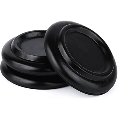 Imagen de Alnicov copas de rueda piano, piano cola, posavasos madera, protectores piso con espuma antideslizante y anti ruido para cola (3 unidades, negro)