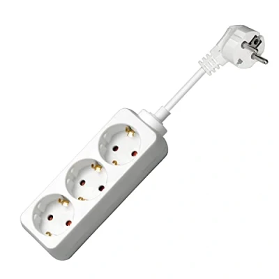 Imagen de Wentronic Regleta con interruptor (3 enchufes Schuko, protección infantil, 3 m), color blanco