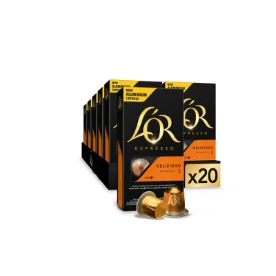 Imagen de L&#039;OR Espresso Cápsulas de Café Delizioso Intensidad 5 200 Compatibles Nespresso (R)* Amazon Exclusive