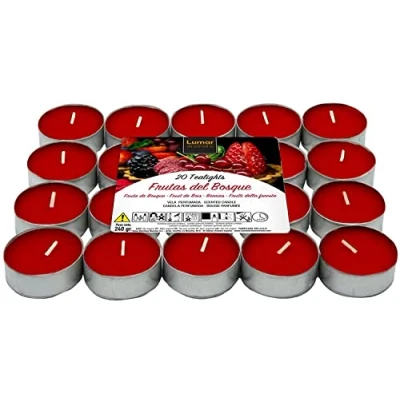 Imagen de Lumar Aromatic Velas de té aromáticas (Frutos Rojos Pack 20 Velas)