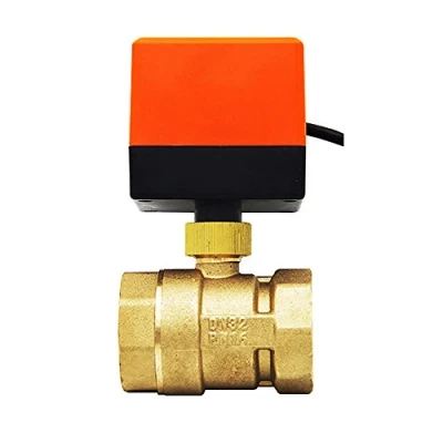 Imagen de Valvula bola esfera motorizada DN15 DN20 DN25 DN32 DN40 DN50 AC220V AC24V DC12V 2 vias laton calefaccion suelo climatizacion