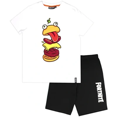 Imagen de Fortnite Pijama Niño Short con Motivo Durr Burger Beef Boss 100% Algodón Mercancía Oficial 16 Años