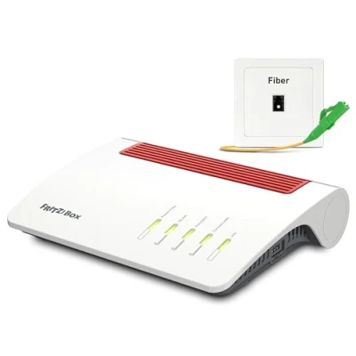 Imagen de AVM Fritz!Box 5590 Fiber Edición International, hasta 3,6 Gbps, Wi Fi 6, 4X LAN Gigabit, Puerto WAN de 2,5 Gigabit