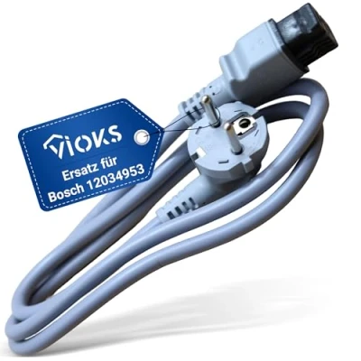 Imagen de VIOKS Cable de conexión 1,2 m repuesto para Bosch 12034953 horno, microondas, vaporizador, Bosch, Siemens, Balay, Constructa, Junker, Neff Pitsos, accesorios, piezas