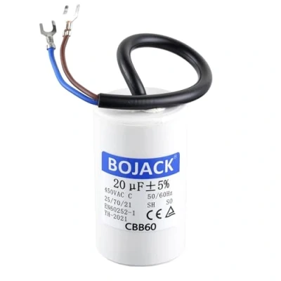 Imagen de BOJACK CBB60 20uf 450V 50/60HZ Condensador de arranque motor, funcionamiento del SH Condensadores, supresión, con alambre