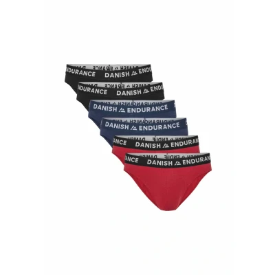 Imagen de Danish Endurance 6PACK Braguitas, Hombre, Talla: Medium, Mc xblack white xnavy xred
