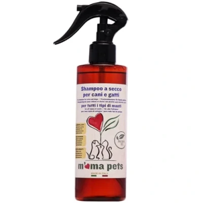 Imagen de Mama Pets Champú en Seco para Perros y Gatos, Ideal un Lavado Rápido sin Utilizar Agua 250 ml