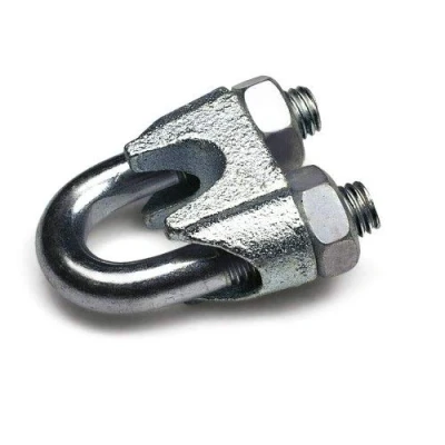 Imagen de Constrabo® 10x abrazaderas de Cable acero DIN741 Tamaño 6,5mm clips alambre galvanizado cuerda clip, alambre, sujetacables acero,wire rope