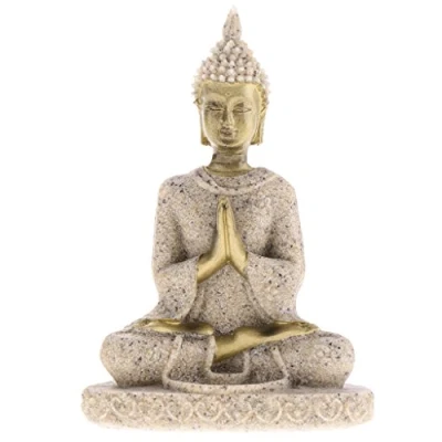 Imagen de Estatua Estatuilla Escultura de Buda Meditación Tallada #3