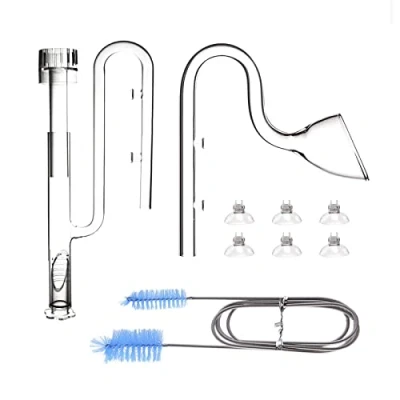 Imagen de FZONE Juego de Tubos Cristal acuáticos con Lirios Entrada y Salida Lirio para Filtro Acuario (13mm for 12/16mm (1/2&#039;&#039; ID.) Tubing)