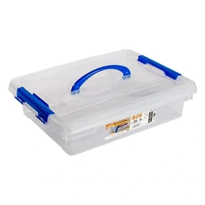 Imagen de Tradineur Caja de Almacenamiento N.º 29 Incluye Asa y cierre clip Capacidad 5 Litros Fabricado en España Tamaño aprox.: 9 x 37,5 28,5 cm