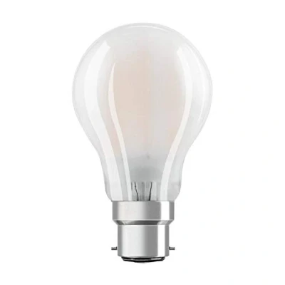 Imagen de OSRAM Lámpara LED de filamento regulable con casquillo B22d, blanco cálido (2700K), forma bombilla clásica, 8W, vidrio esmerilado, sustituye a la estándar 75W, paquete 1