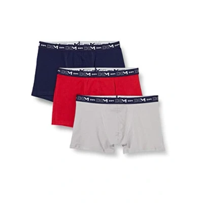 Imagen de Dim Bóxers Con Cinturilla A Contraste X3, Bóxer Hombre, Azul Denim/Rojo Topacio/Acero, M