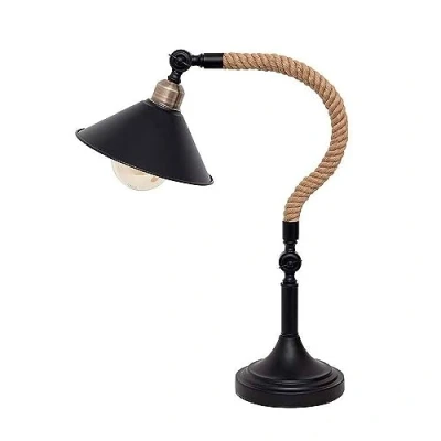 Imagen de Sobremesa modelo CABO negra con pantalla metal FABRILAMP