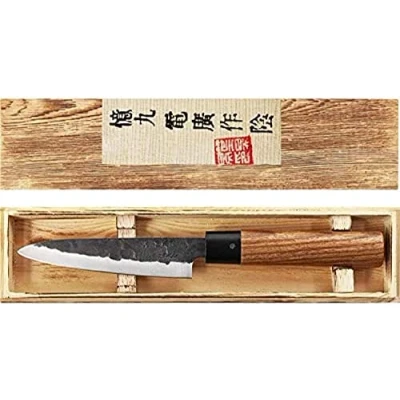 Imagen de Begoon Cuchillo japonés Chef Santoku Hoja de acero Caja regalo