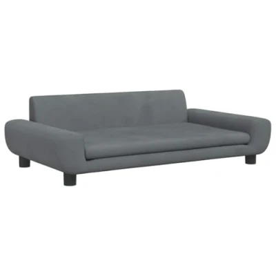 Imagen de vidaXL Sofá para niños de Terciopelo Gris Oscuro 100x54x33 cm