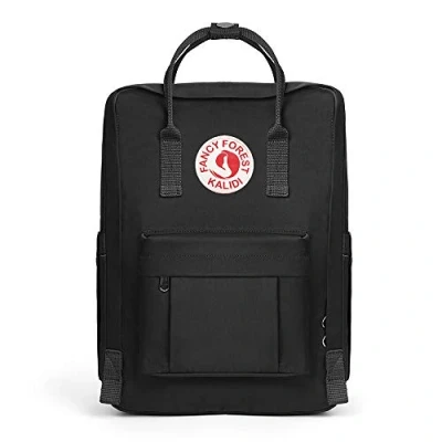 Imagen de KALIDI Mochila Unisex de Estudiante, Escolar del Ordenador Portátil,Bolso Portátil Resistente Suave, Negro 1