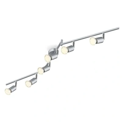 Imagen de B.K.Licht Lámpara de Techo con 6 focos LED GU10, Ajustables y giratorios para Interiores