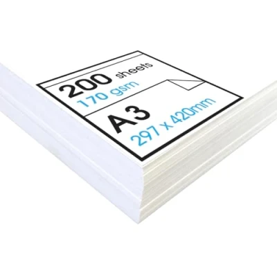 Imagen de Artway Studio Papel de Cartucho A3 para Dibujo Ideal Aplicaciones Arte en Seco 170gsm (200 Hojas)