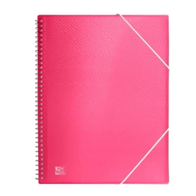 Imagen de Oxford, Carpeta de Fundas Plástico A4, 30 Transparentes, Color Rosa
