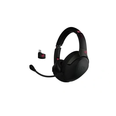 Imagen de ASUS ROG Go 2.4 Electro Punk GHz wireless gaming headset with USB C (tm) connection, noise cancelling AI microphone, low latencies, compatible PC, Max, Nintendo Switch, PS4