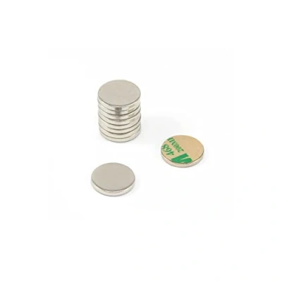 Imagen de Disco de Acero Dulce Níquel Con 3M Auto Adhesivo Para Artes, Manualidades, Fabricación Modelos, Bricolaje Y Pasatiempos 20mm Diámetro x 2mm Espesor Paquete 10