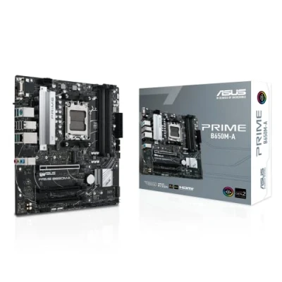 Imagen de ASUS Prime B650M A Placa Base AMD B650 Micro ATX (DDR5, PCIe 5.0 M.2, 2.5Gb Ethernet, DisplayPort, HDMI, SATA 6 Gbps, USB 3.2 Gen 1 de Tipo C Frontal, BIOS Flashback, Aura Sync)