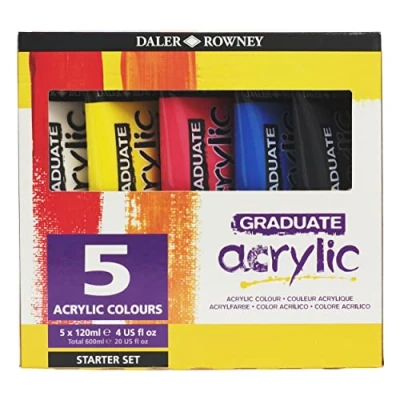 Imagen de Daler Rowney Graduate Colores Acrílicos Starter Set 5x120 ml
