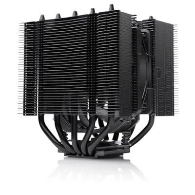 Imagen de Noctua NH D12L chromax.black, Disipador de CPU Altura Reducida y Doble Torre (120 mm, Negro)