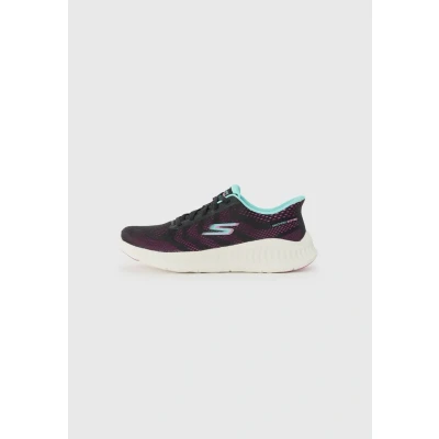 Imagen de Skechers Go Walk Now, Zapatillas Mujer, Negro sintético Ribete Morado, 37.5 EU