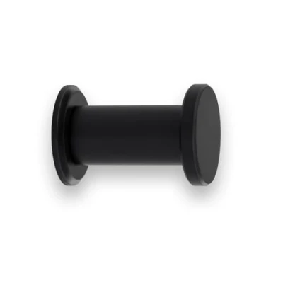 Imagen de EVI Herrajes Percha de Baño Colgador Pared Acero Inoxidable Lacado Negro Para Colgar Ropa, Abrigos o Toallas Toallero con Tornillo Invisible 190CBNG
