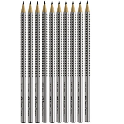 Imagen de Faber Castell Grip 2001 Lápices en paquete de 6, dureza: HB, color del cuerpo: plateado