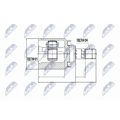 Imagen de NTY NPW NS 031 Junta Homocinética Eje delantero, lado de engranaje NISSAN: Almera II Hatchback